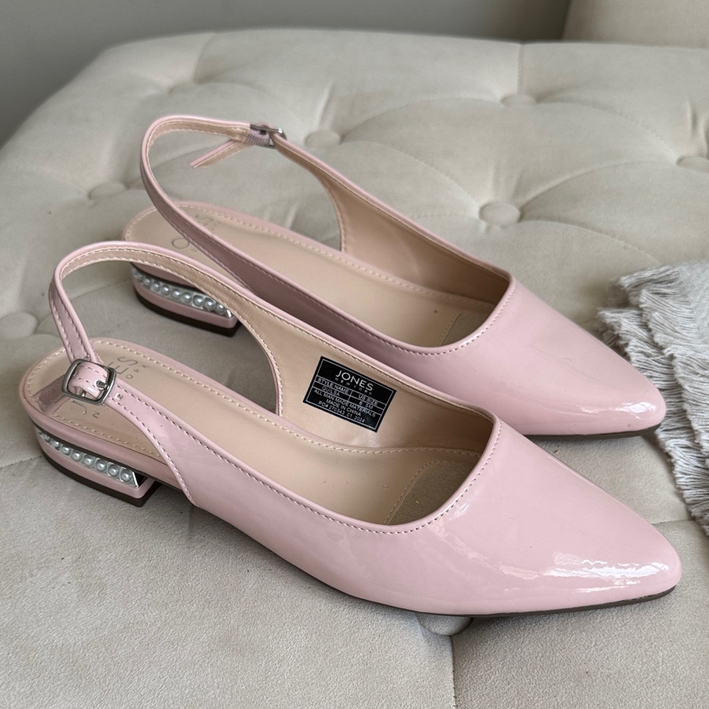 Pink Patent Leather Slingback Flats